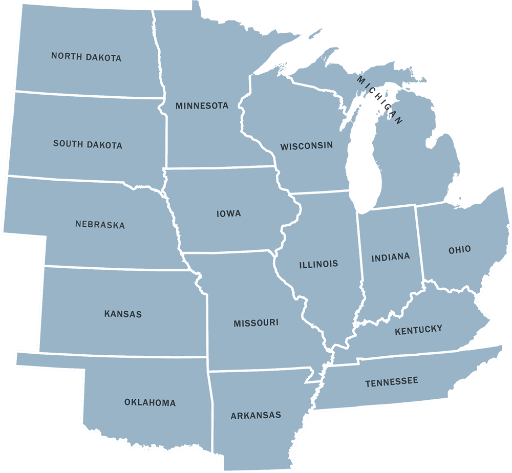 Map of locations